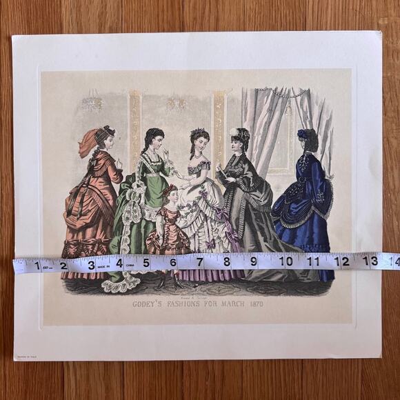 Godey's Fashion Art Prints Set of 4 McCall's Centennial Portfolio 1870 Vintage - Picture 5 of 10
